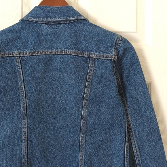 Levi's Classic Star Studded Dark Wash Long Sleeve Denim Jean Trucker Jacket XS - Picture 15 of 16